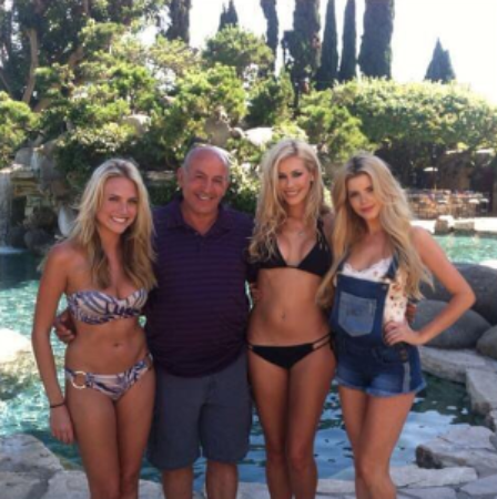 Crystal Marie Denha with her father and sisters. 